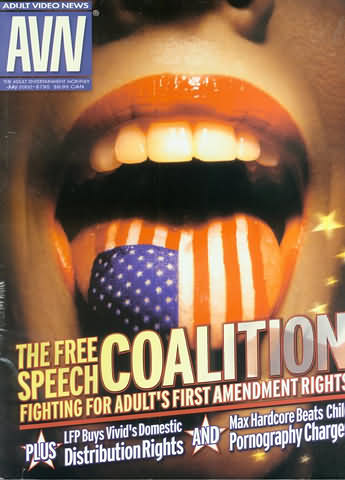 AVN (Adult Video News) July 2002 magazine back issue AVN (Adult Video News) magizine back copy 