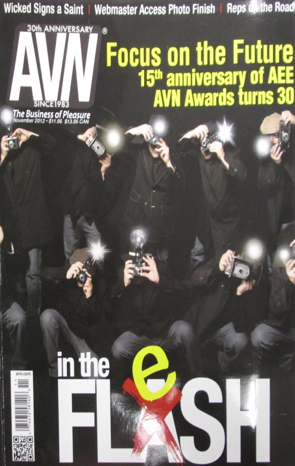 AVN (Adult Video News) November 2012 magazine back issue AVN (Adult Video News) magizine back copy 