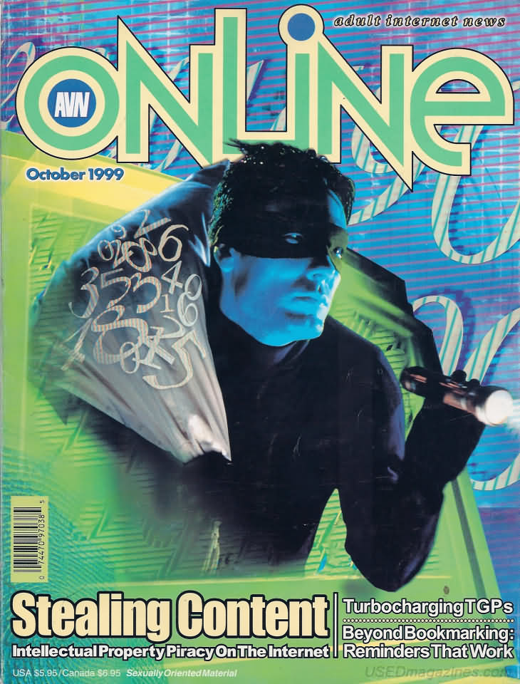 AVN Online October 1999 magazine back issue AVN Online magizine back copy 