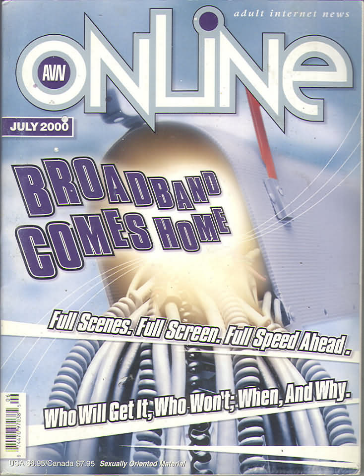 AVN Online July 2000 magazine back issue AVN Online magizine back copy 