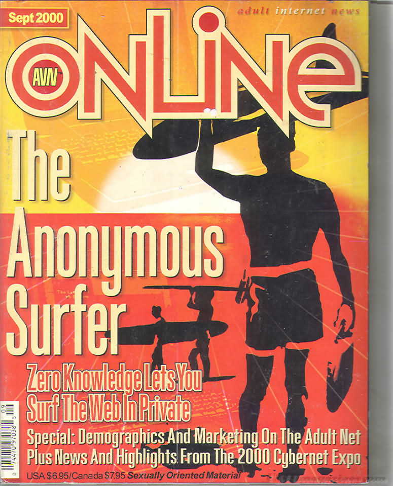 AVN Online September 2000 magazine back issue AVN Online magizine back copy 