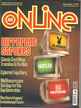 AVN Online November 2001, , Different Strokes Classic Smut Mags Transition To The Web