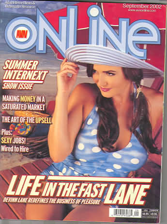 AVN Online September 2002 magazine back issue AVN Online magizine back copy 