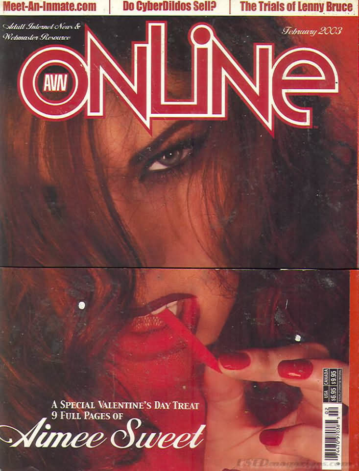 AVN Online February 2003 magazine back issue AVN Online magizine back copy 