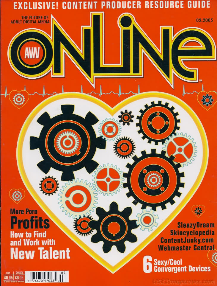 AVN Online February 2005 magazine back issue AVN Online magizine back copy 