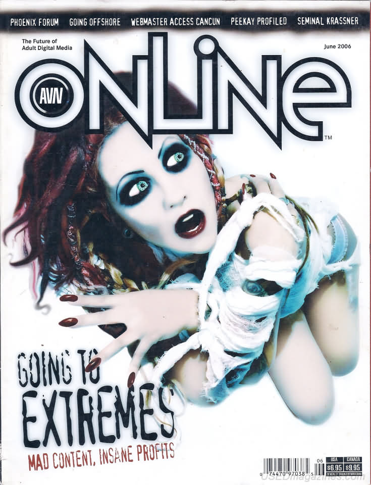 AVN Online June 2006 magazine back issue AVN Online magizine back copy 