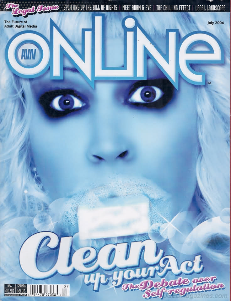 AVN Online July 2006 magazine back issue AVN Online magizine back copy 