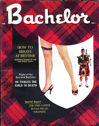 Bachelor February 1958 magazine back issue Bachelor magizine back copy 