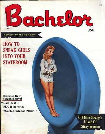Bachelor November 1958 magazine back issue Bachelor magizine back copy 