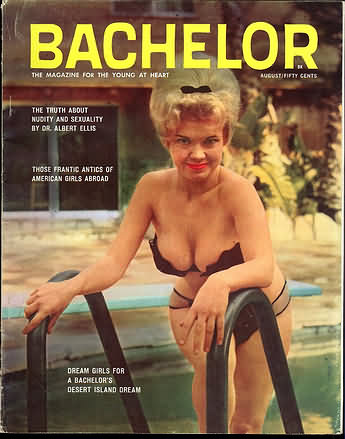 Bachelor August 1963 magazine back issue Bachelor magizine back copy 
