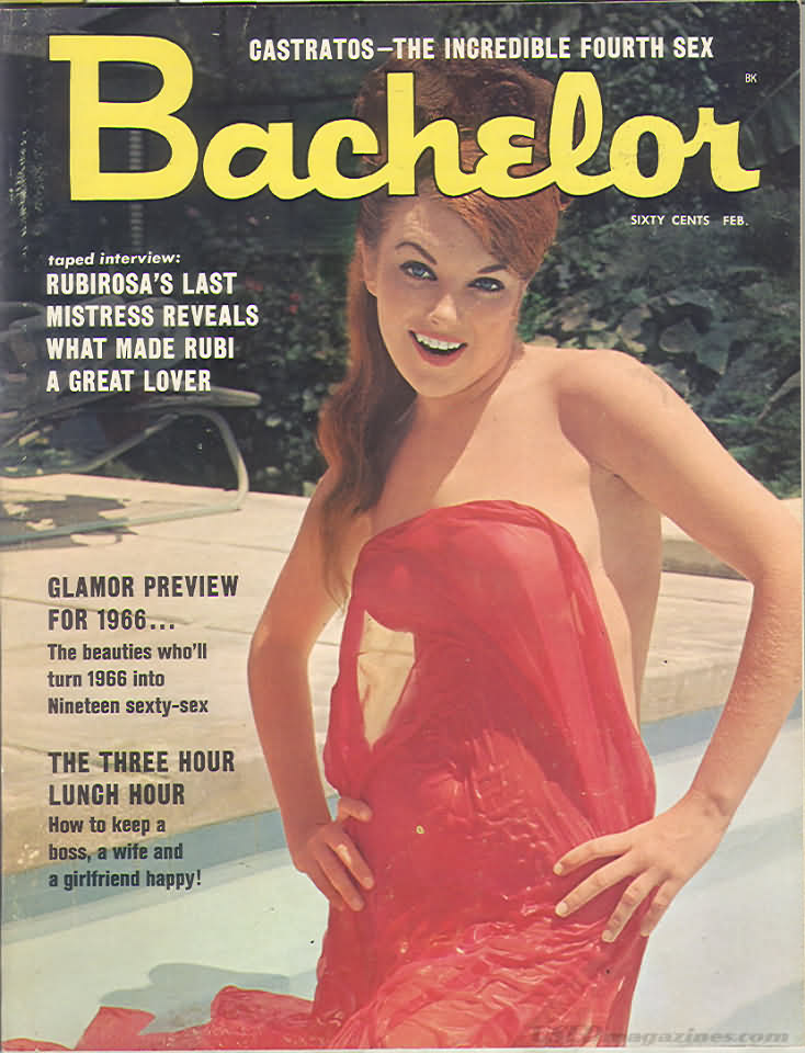 Bachelor February 1966 magazine back issue Bachelor magizine back copy 