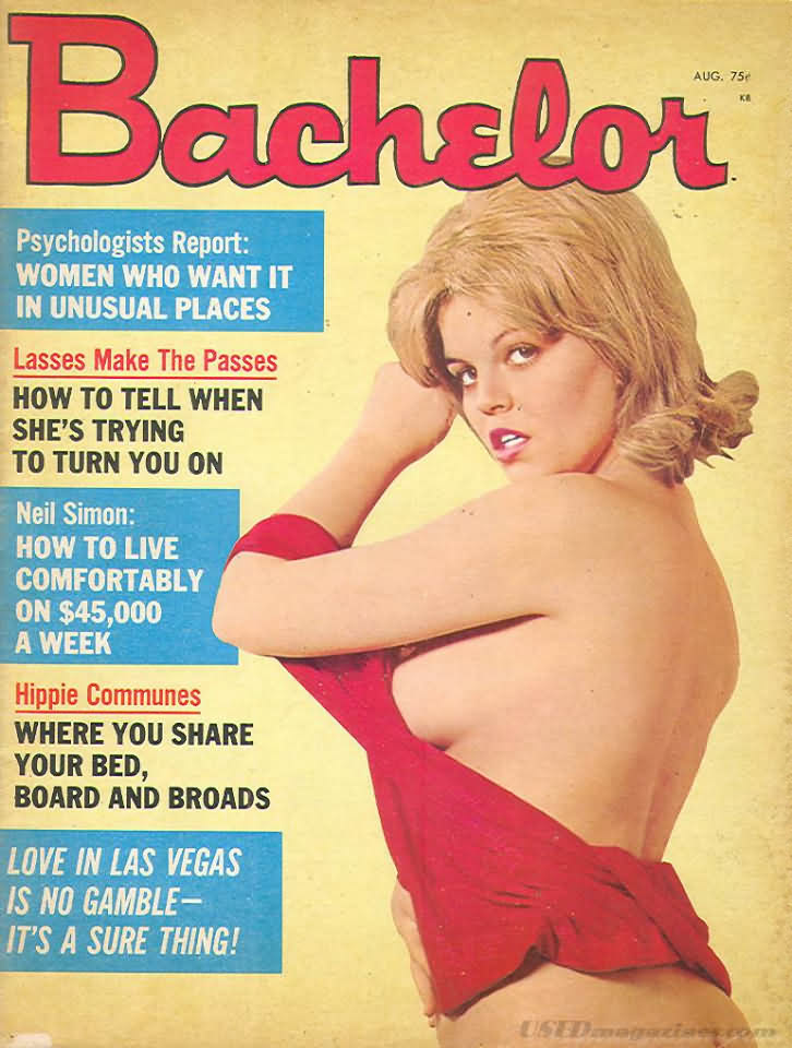 Bachelor August 1970 magazine back issue Bachelor magizine back copy 