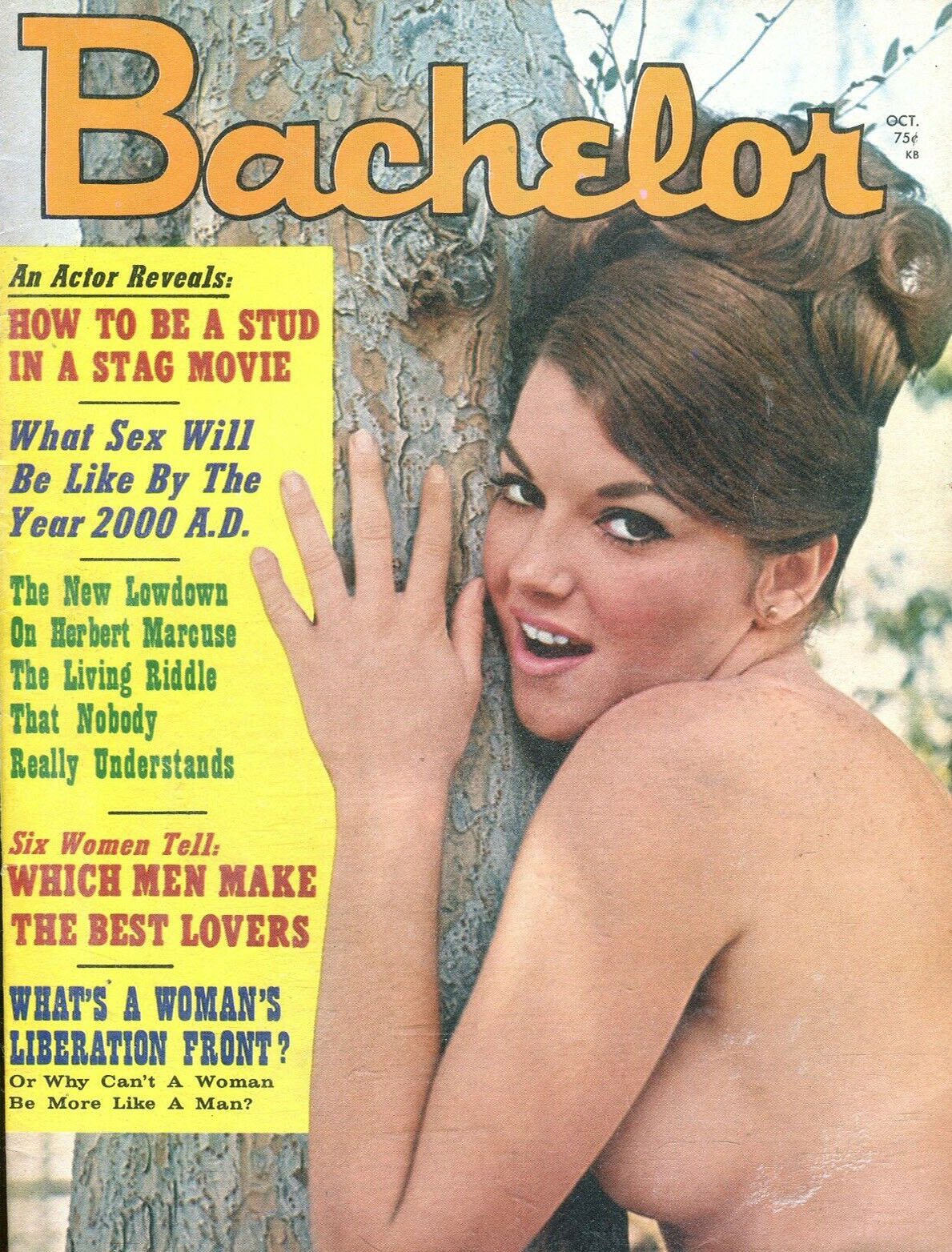 Bachelor October 1970 magazine back issue Bachelor magizine back copy 