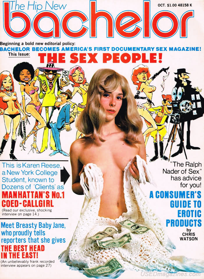 Bachelor October 1972 magazine back issue Bachelor magizine back copy 