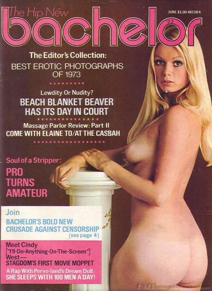 Bachelor June 1973 magazine back issue Bachelor magizine back copy 