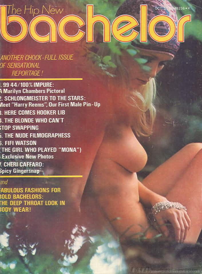Bachelor October 1973 magazine back issue Bachelor magizine back copy 