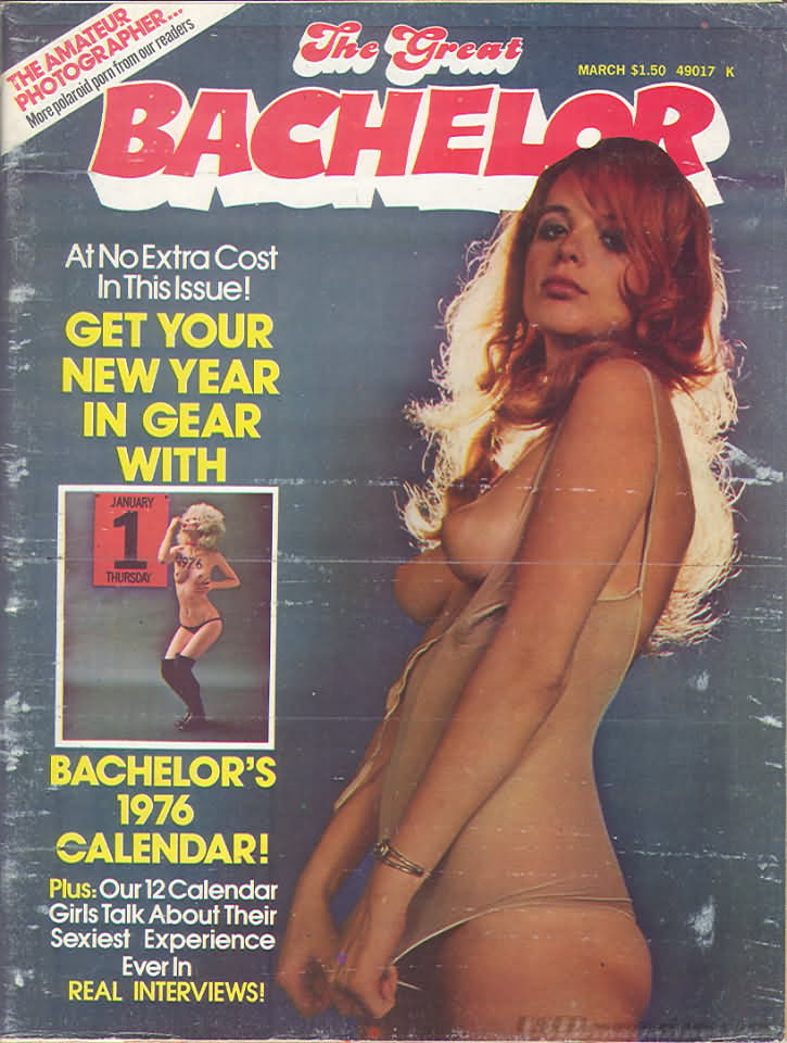 Bachelor March 1976 magazine back issue Bachelor magizine back copy 