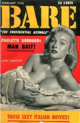 Bare February 1956 magazine back issue Bare magizine back copy 