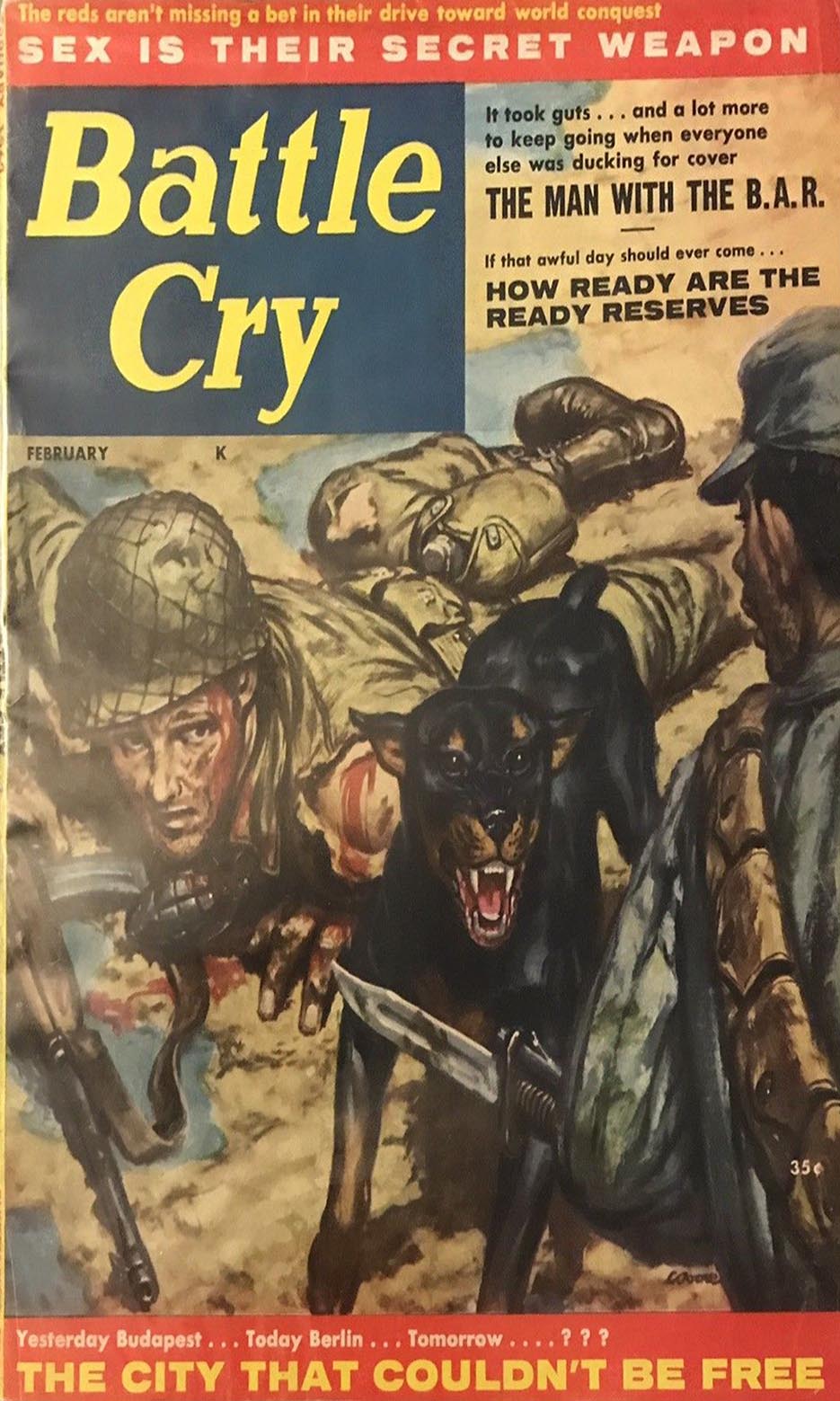 Battle Cry February 1962 magazine back issue Battle Cry magizine back copy 
