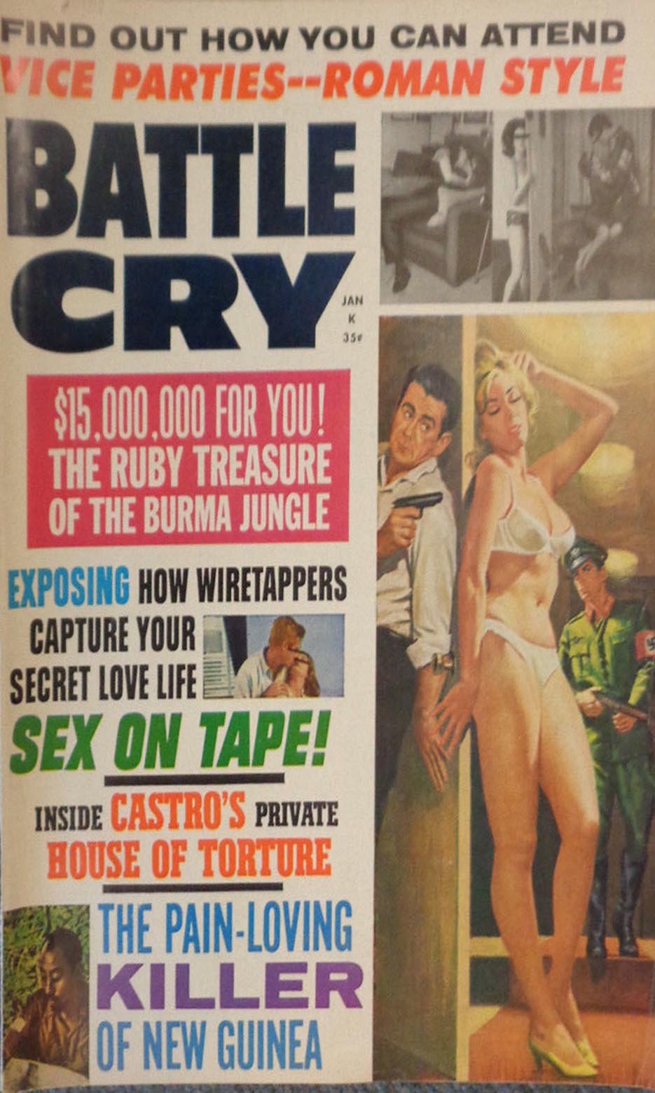 Battle Cry January 1966 magazine back issue Battle Cry magizine back copy 