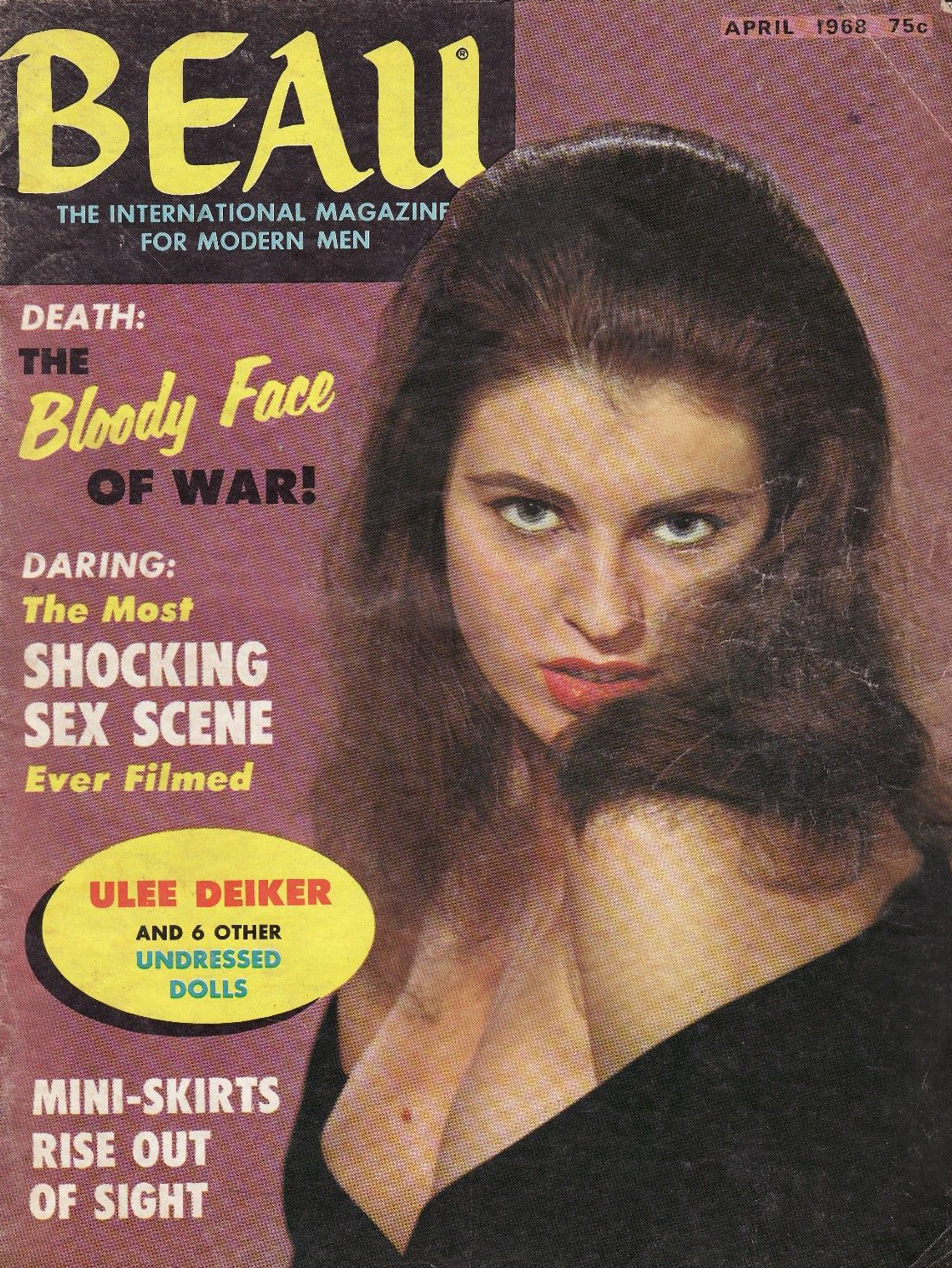 Beau April 1968 magazine back issue Beau magizine back copy 