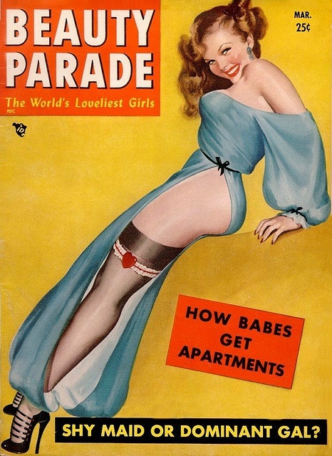 Beauty Parade March 1950 magazine back issue Beauty Parade magizine back copy 
