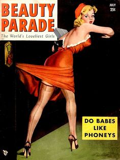 Beauty Parade July 1950 magazine back issue Beauty Parade magizine back copy 