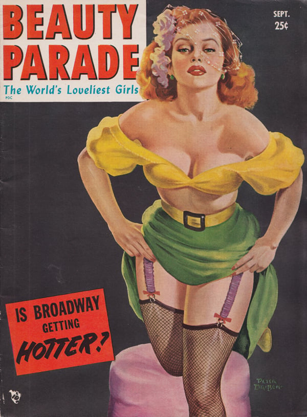 Beauty Parade September 1951 magazine back issue Beauty Parade magizine back copy Wacky Ways,Date Dreams,Seven Types of Babes,Broadway Getting Hotter,JUMPIN' JIVE,WRESTLING
