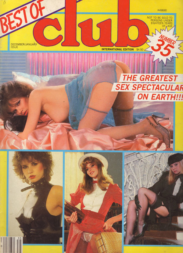 The Best of Club # 35, December 1985/January 1986 magazine back issue Best of Club magizine back copy 1985 issues of best of club magazine rare used mens porn mags no35 club xxx pics naughty women naked
