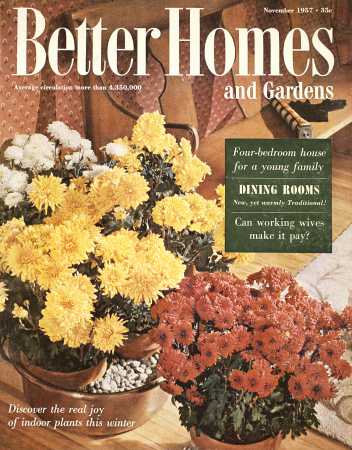 Better Homes & Gardens November 1957, , Four-Bedroom House For A Young Family