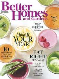 Better Homes & Gardens January 2016 magazine back issue cover image