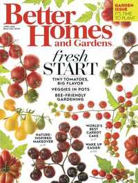 Better Homes & Gardens April 2016 magazine back issue cover image