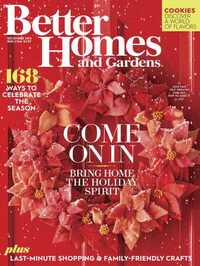 Better Homes & Gardens December 2016 magazine back issue cover image