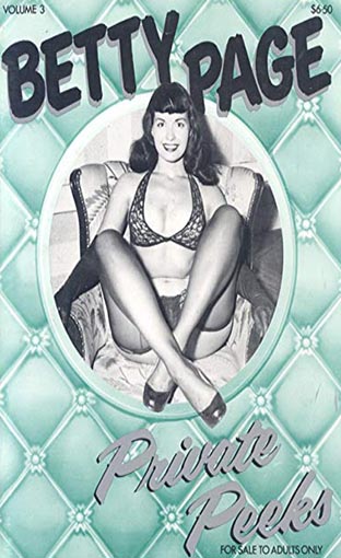 Betty Page Private Peeks # 3 magazine back issue Betty Page Private Peeks magizine back copy 