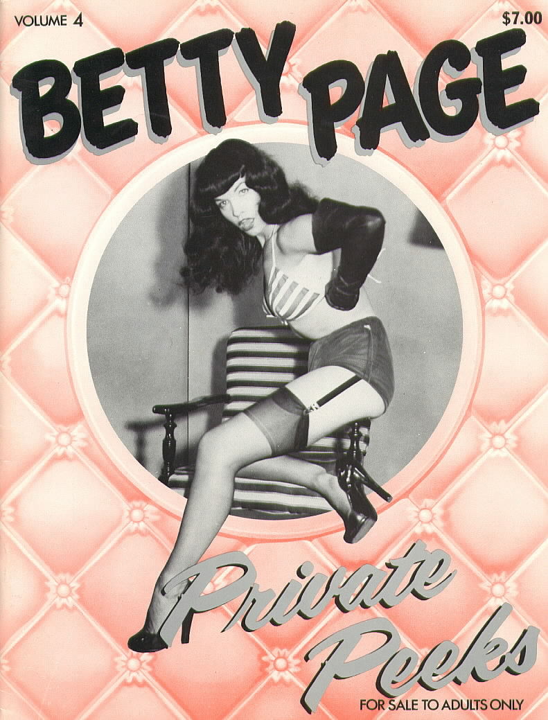 Betty Page Private Peeks # 4 magazine back issue Betty Page Private Peeks magizine back copy 