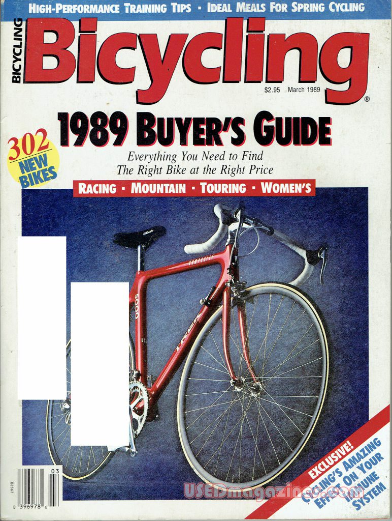 Bicycling Mar 1989 magazine reviews