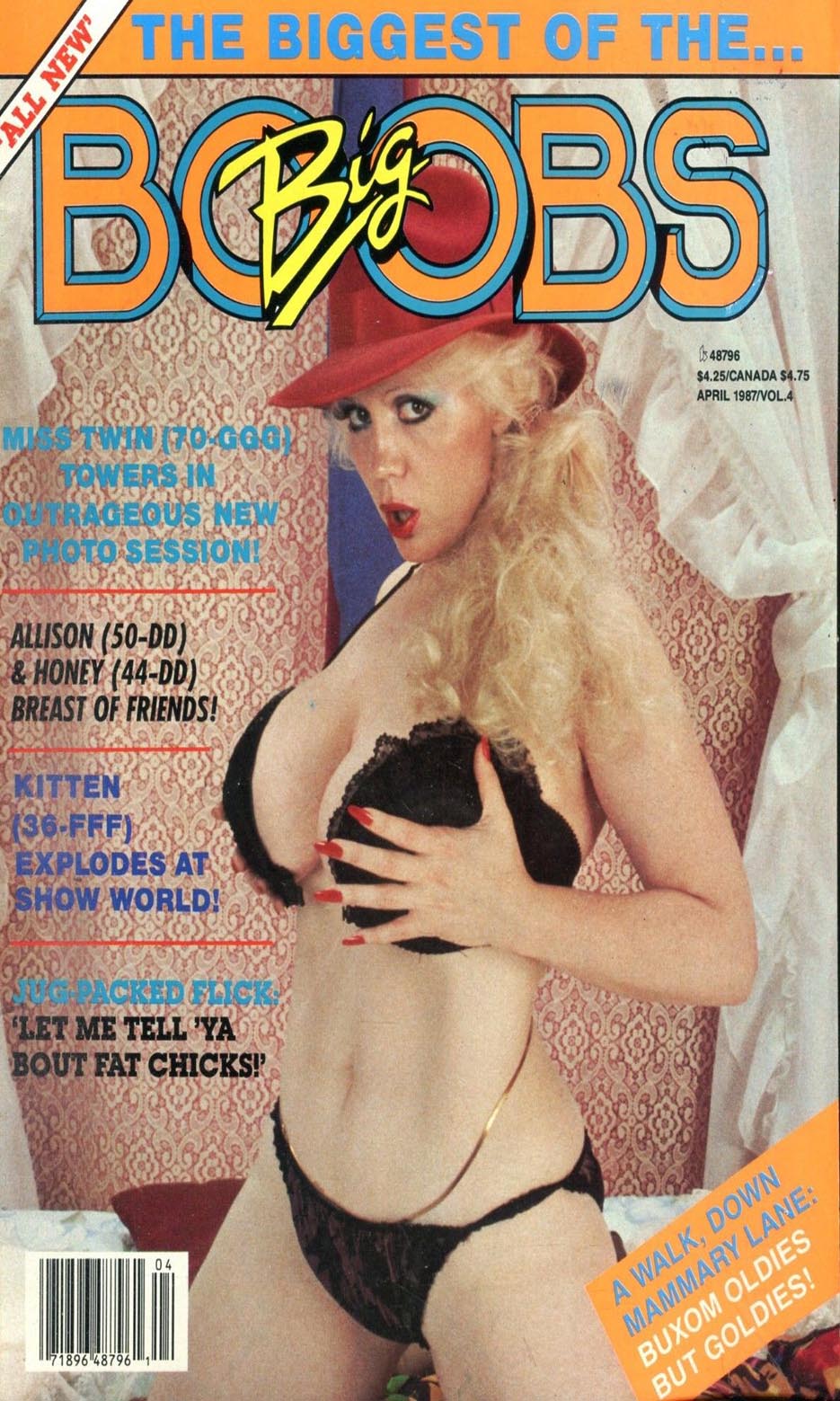 Big Boobs April 1987 magazine back issue Big Boobs magizine back copy 