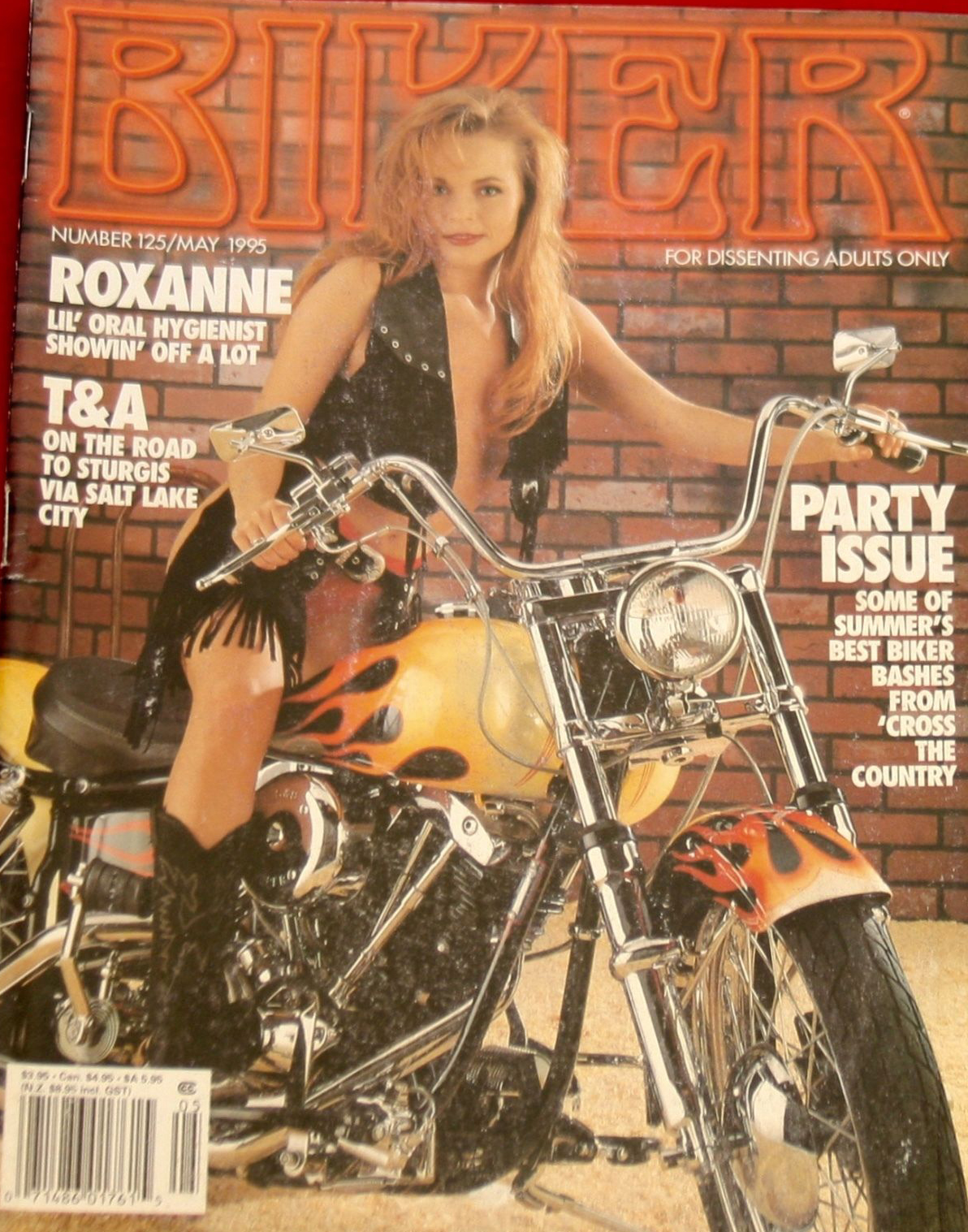 Biker May 1995 magazine back issue Biker magizine back copy Biker May 1995 Motorcycle Magazine Back Issue Published by Paisano Publications. Roxanne Lil' Oral Hygienist Showin' Off A Lot.