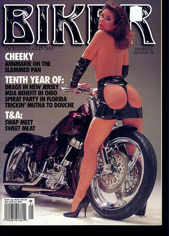 Biker January 1996 magazine back issue Biker magizine back copy Biker January 1996 Motorcycle Magazine Back Issue Published by Paisano Publications. Cheeky Annmarie On The Slammed Pan.