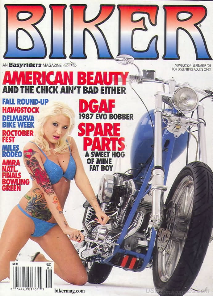 Biker September 2008 magazine back issue Biker magizine back copy Biker September 2008 Motorcycle Magazine Back Issue Published by Paisano Publications. Fall Round - Up Hawgstock.