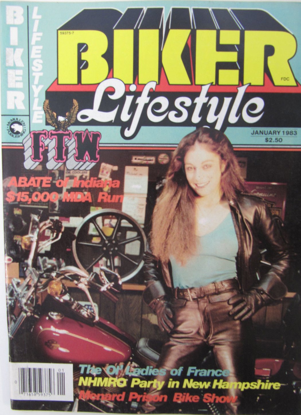 Biker Lifestyle January 1983 magazine back issue Biker Lifestyle magizine back copy 