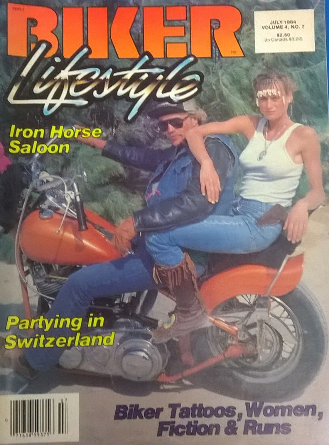 Biker Lifestyle July 1984 magazine back issue Biker Lifestyle magizine back copy 