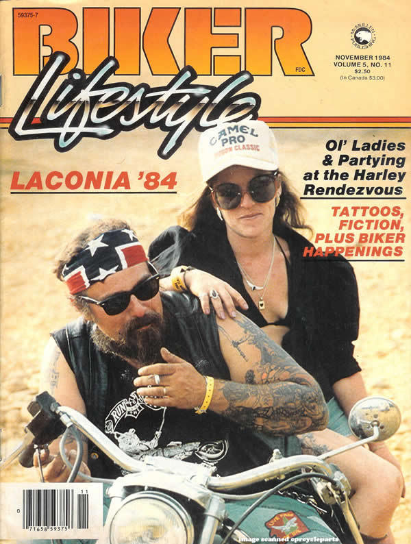 Biker Lifestyle November 1984 magazine back issue Biker Lifestyle magizine back copy 