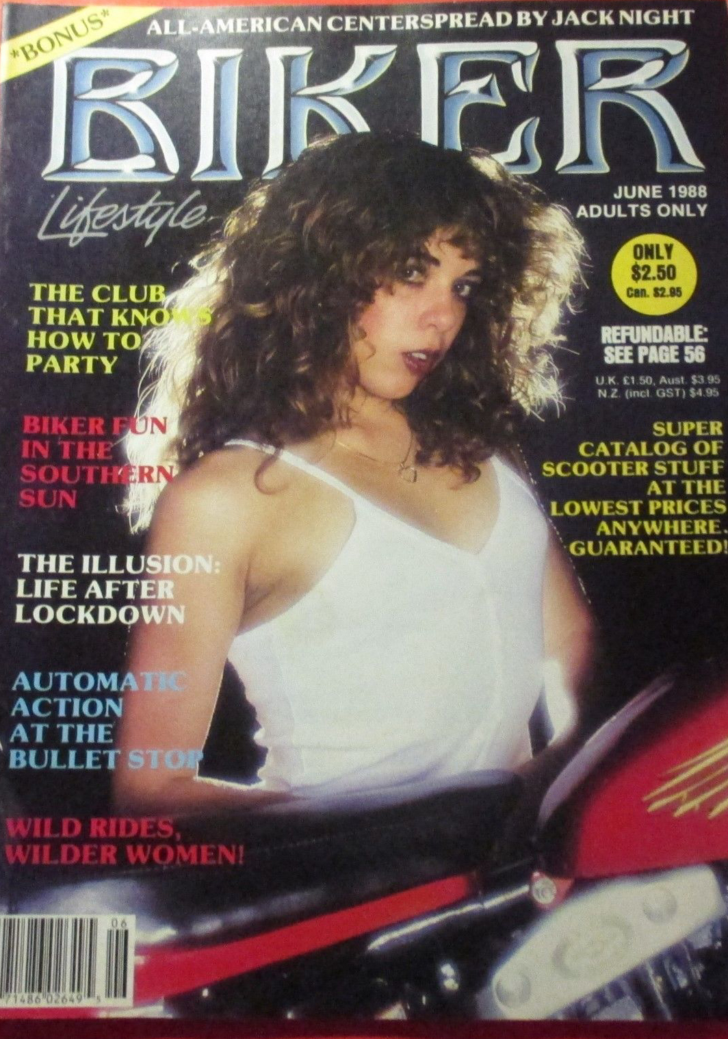 Biker Lifestyle June 1988 magazine back issue Biker Lifestyle magizine back copy 