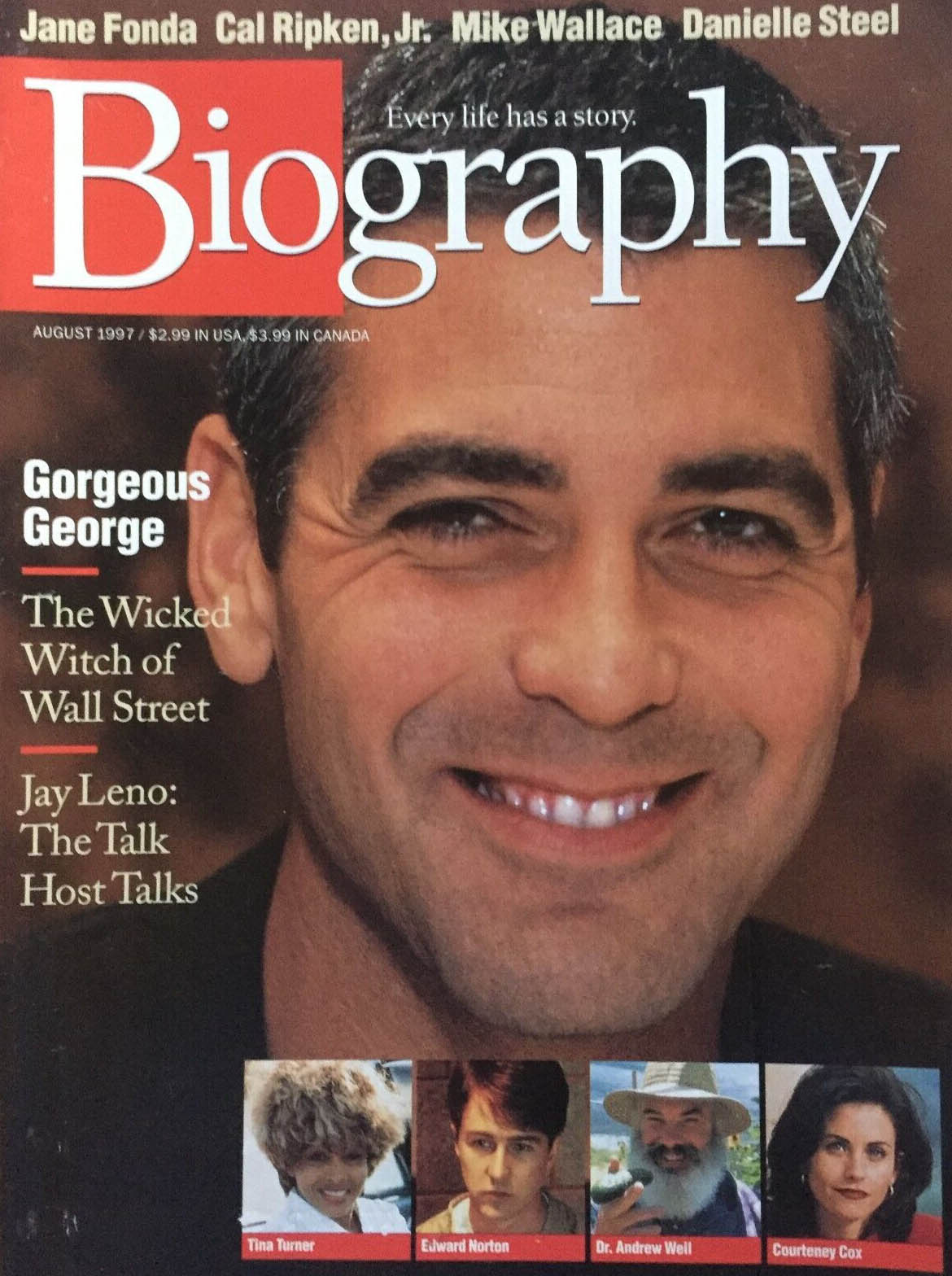 Biography August 1997 magazine back issue Biography magizine back copy 