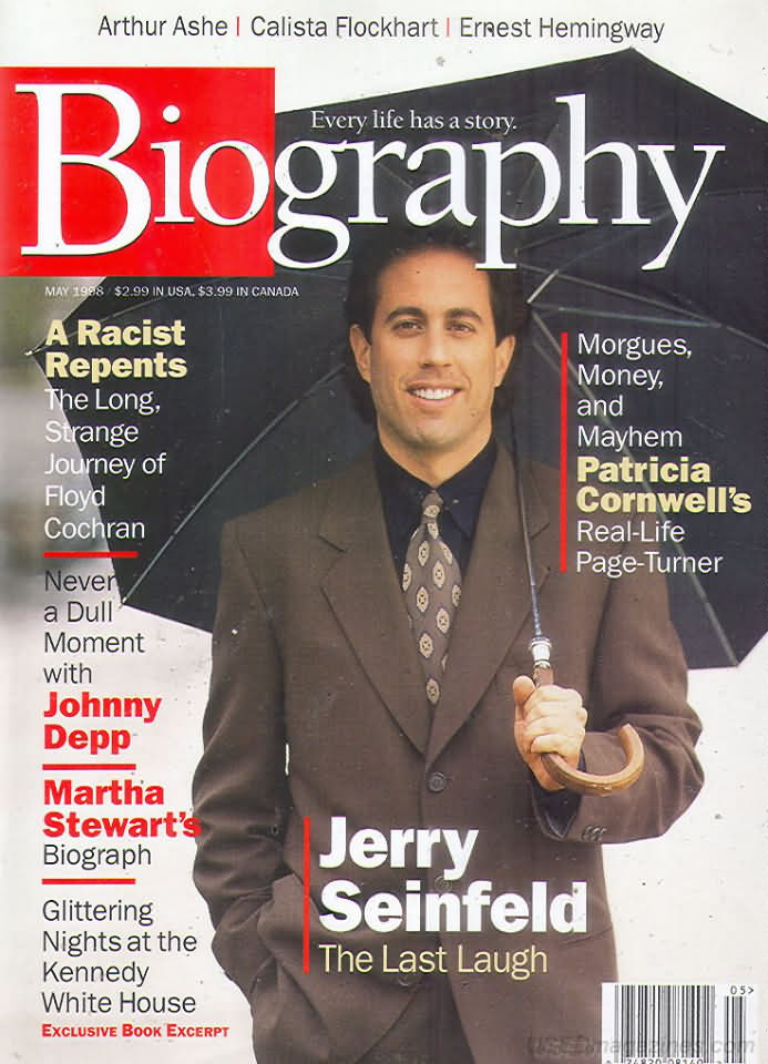 Biography May 1998 magazine back issue Biography magizine back copy 