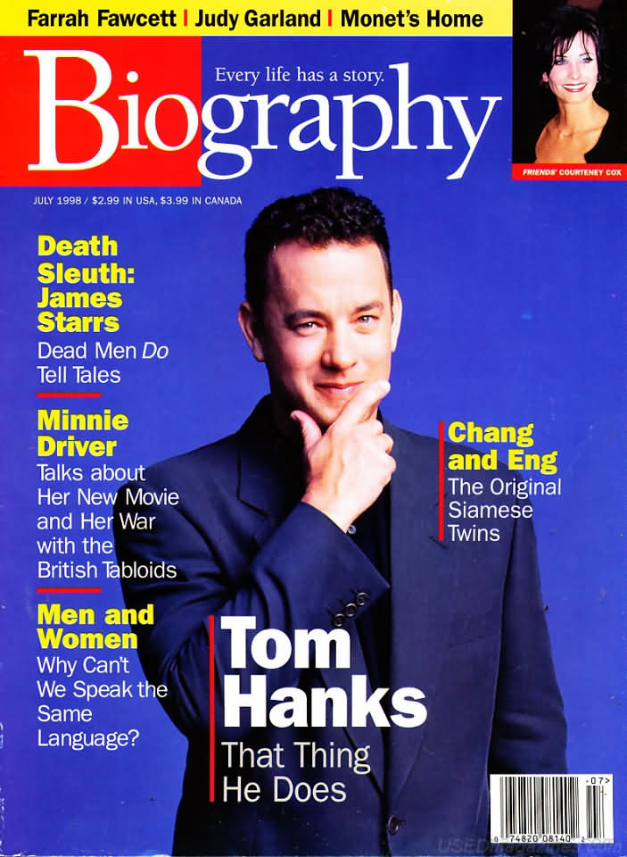 Biography July 1998 magazine back issue Biography magizine back copy 