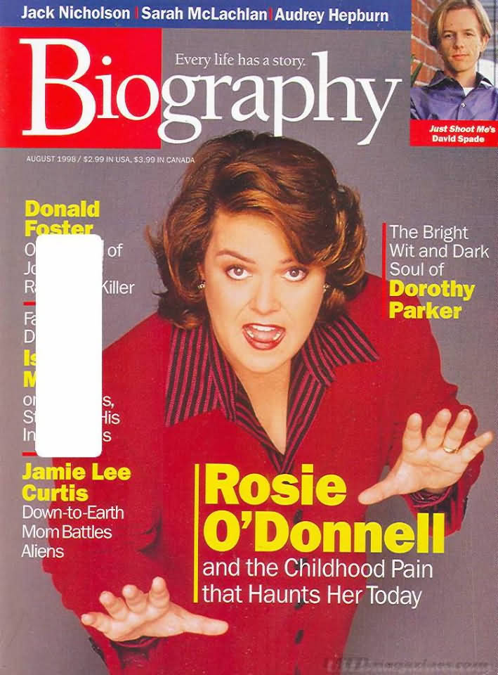Biography August 1998 magazine back issue Biography magizine back copy 