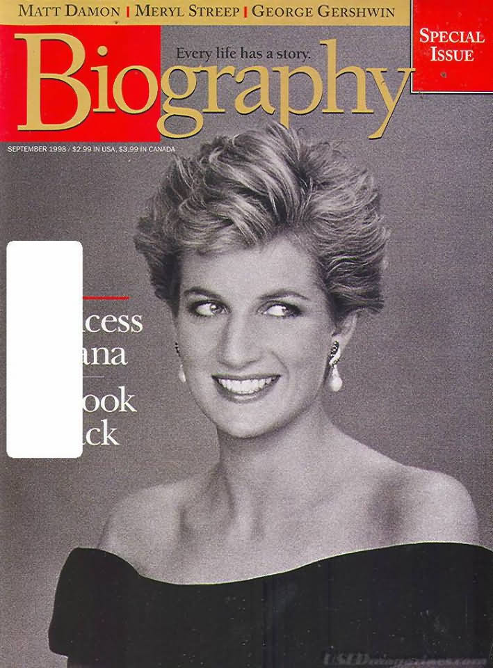 Biography September 1998 magazine back issue Biography magizine back copy 