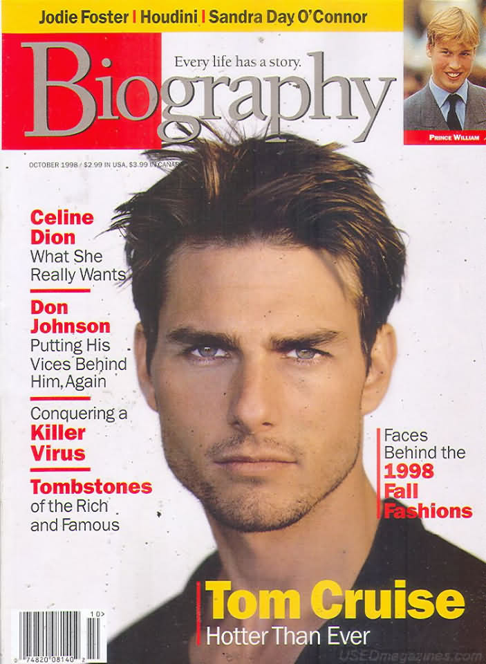 Biography October 1998 magazine back issue Biography magizine back copy 